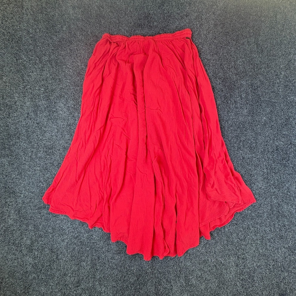 O'Neill Samoa Maxi Skirt Womens 24x30 Bittersweet Viscose Flowy Fit Saddle Hem - Picture 6 of 7